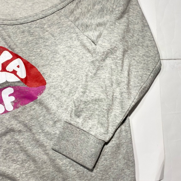 Torrid Grey Off The Shoulder “Love Ya Self “ Woman’s 70% Cotton Sweater 1X - Picture 6 of 16